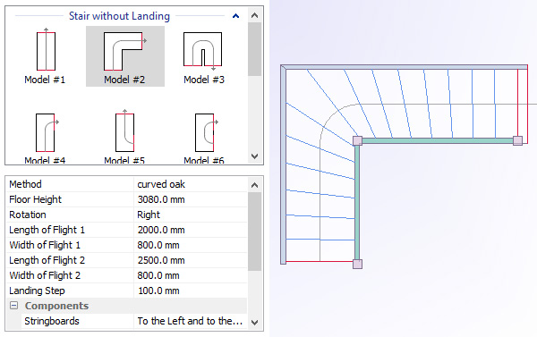 stair models in stairdesigner