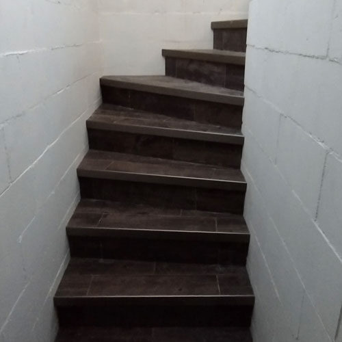 completed basement staircase