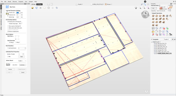 nesting in aspire software