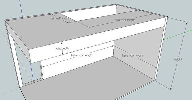 basic stairwell measurements