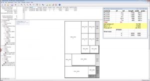 finished cutting optimization showing cutting map