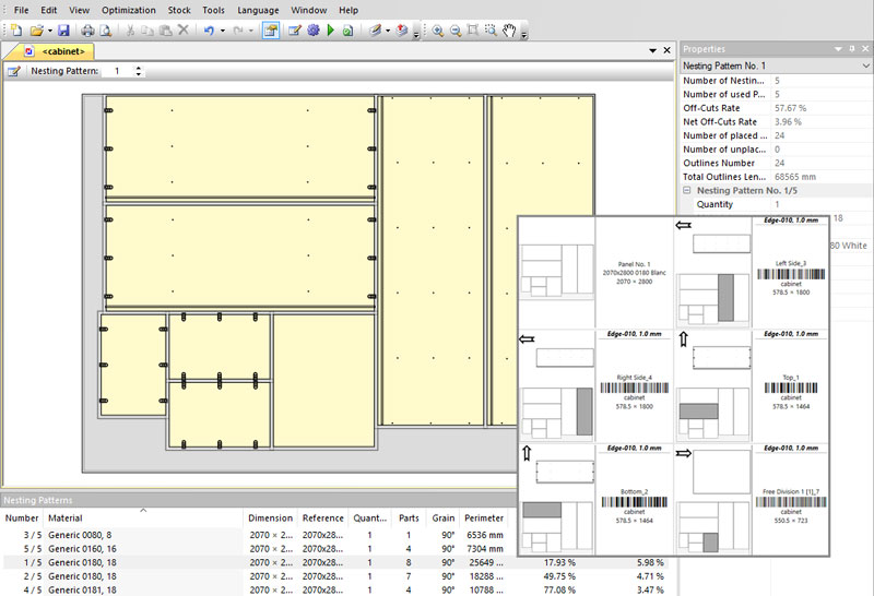 nesting software for furniture