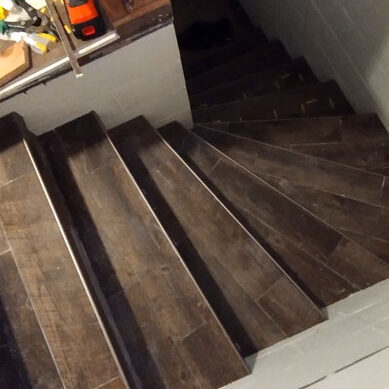 quarter turn basement stair