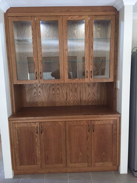 oak hutch built in Polyboard