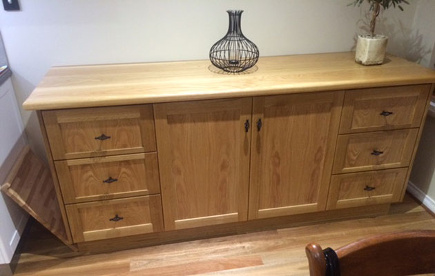 oak sideboard built in Polyboard