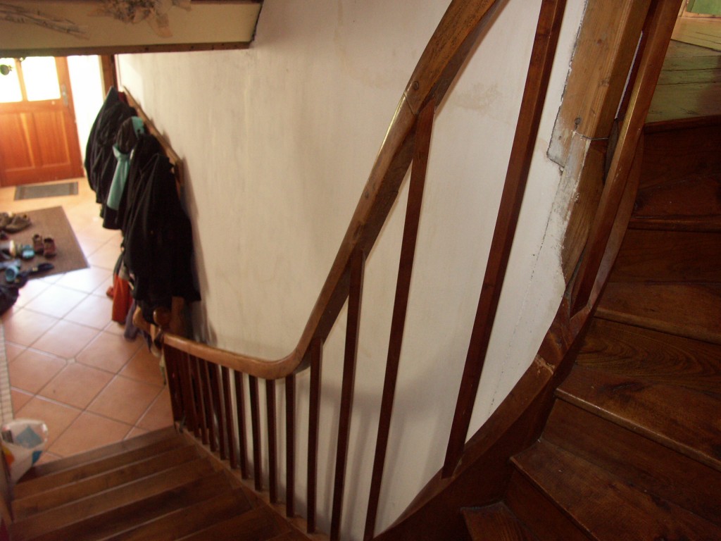 Farm house stair from the turning