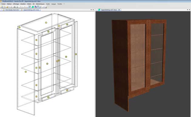 Polyboard single unit exploded view