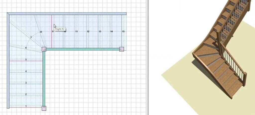 fixed steps to create winders only around the turn