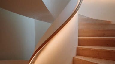 handrail on spiral stair