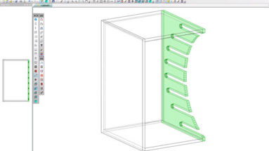 wine rack in polyboard using complex tooling