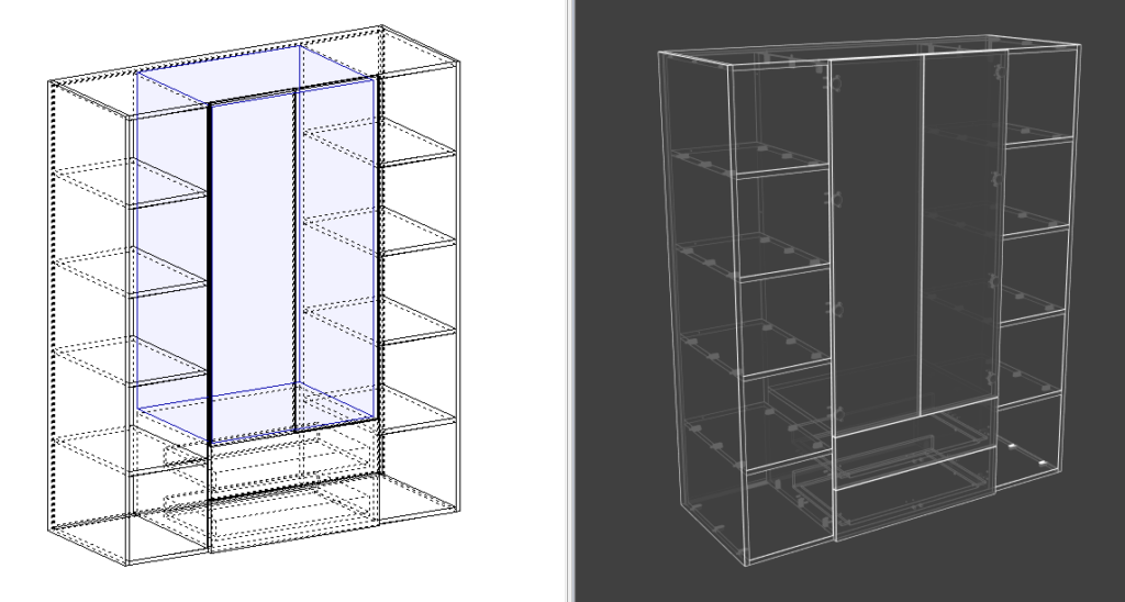 polyboard cabinet project ready for export to optinest