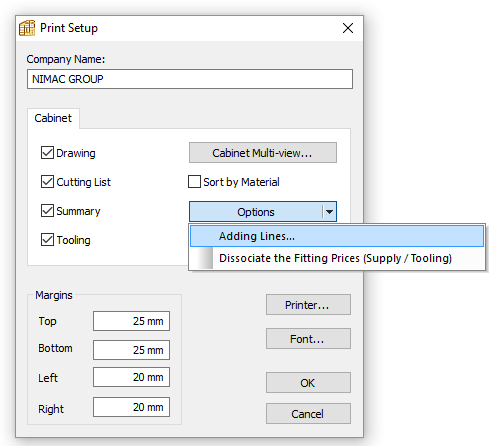 Additional pricing lines Polyboard