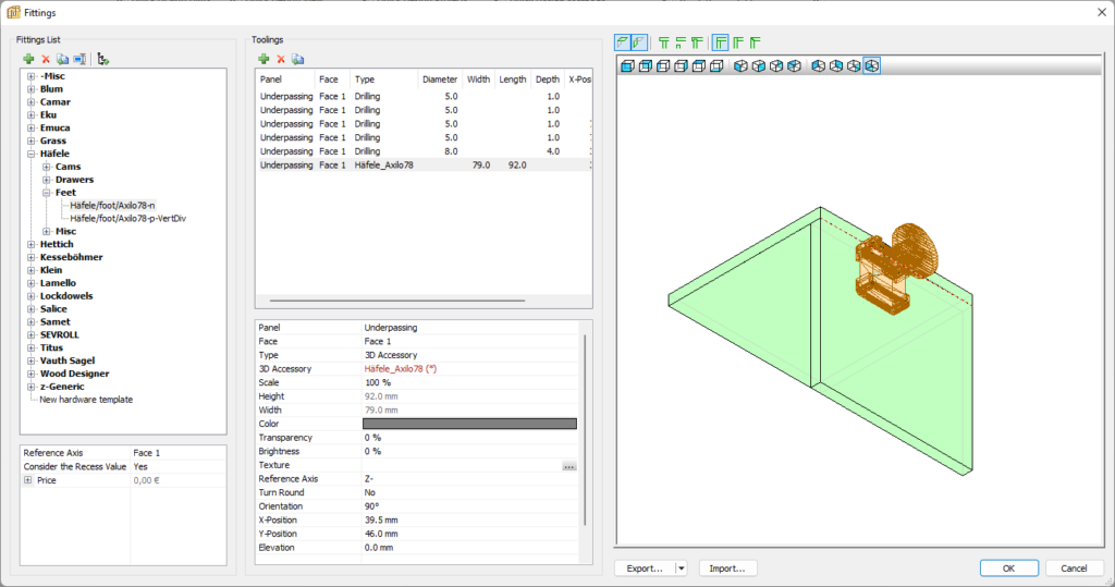 axilo foot in hardware library