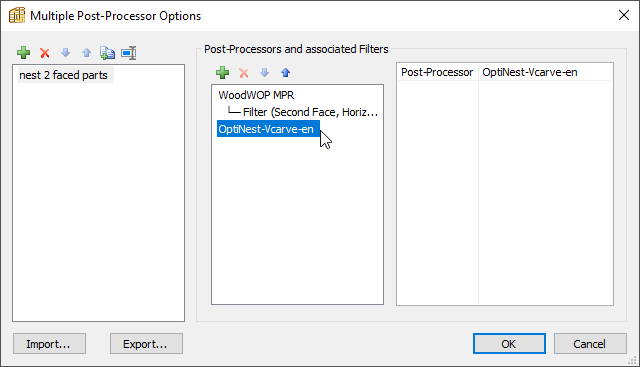 2nd post processor set up in polyboard's multi post processor configuration