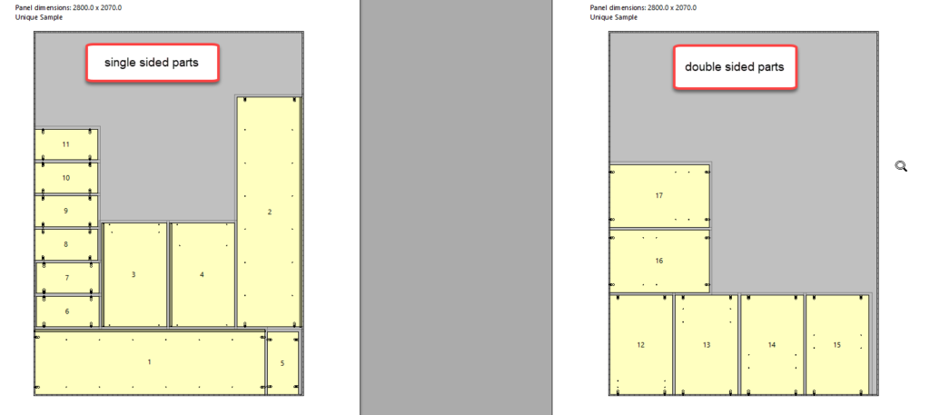 optimised optinest output with more  off cuts