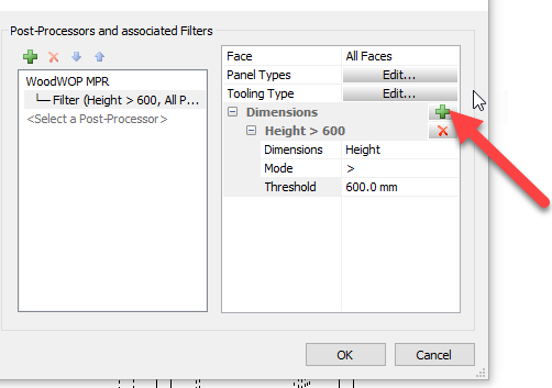 polyboard post processor filter part dimensions