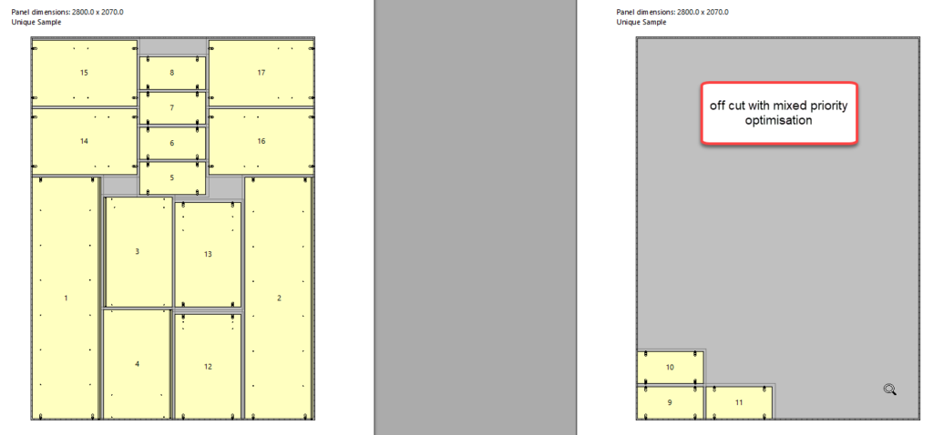 optimised optinest output for improved material management