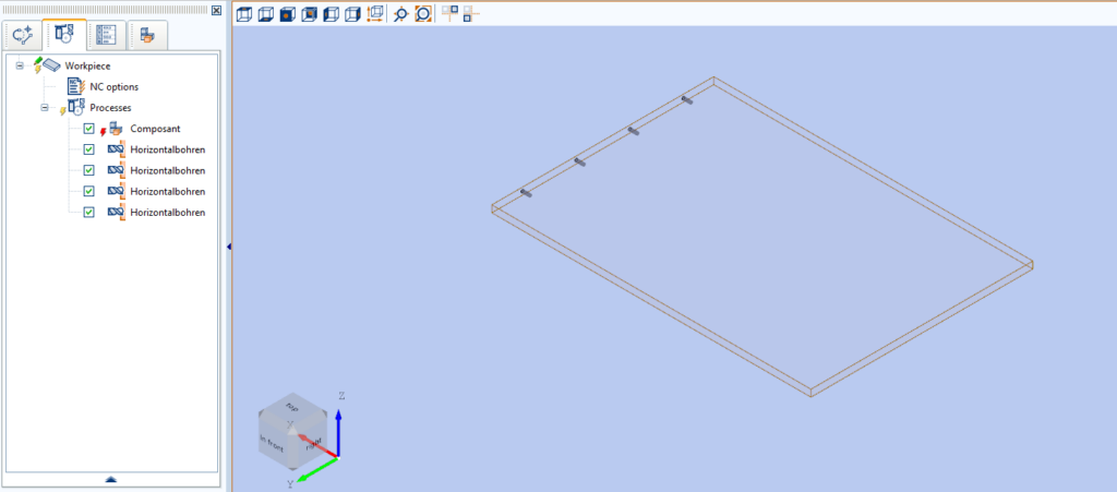 woodwop file showing horizontal machining