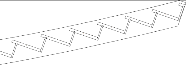 Partial stair template