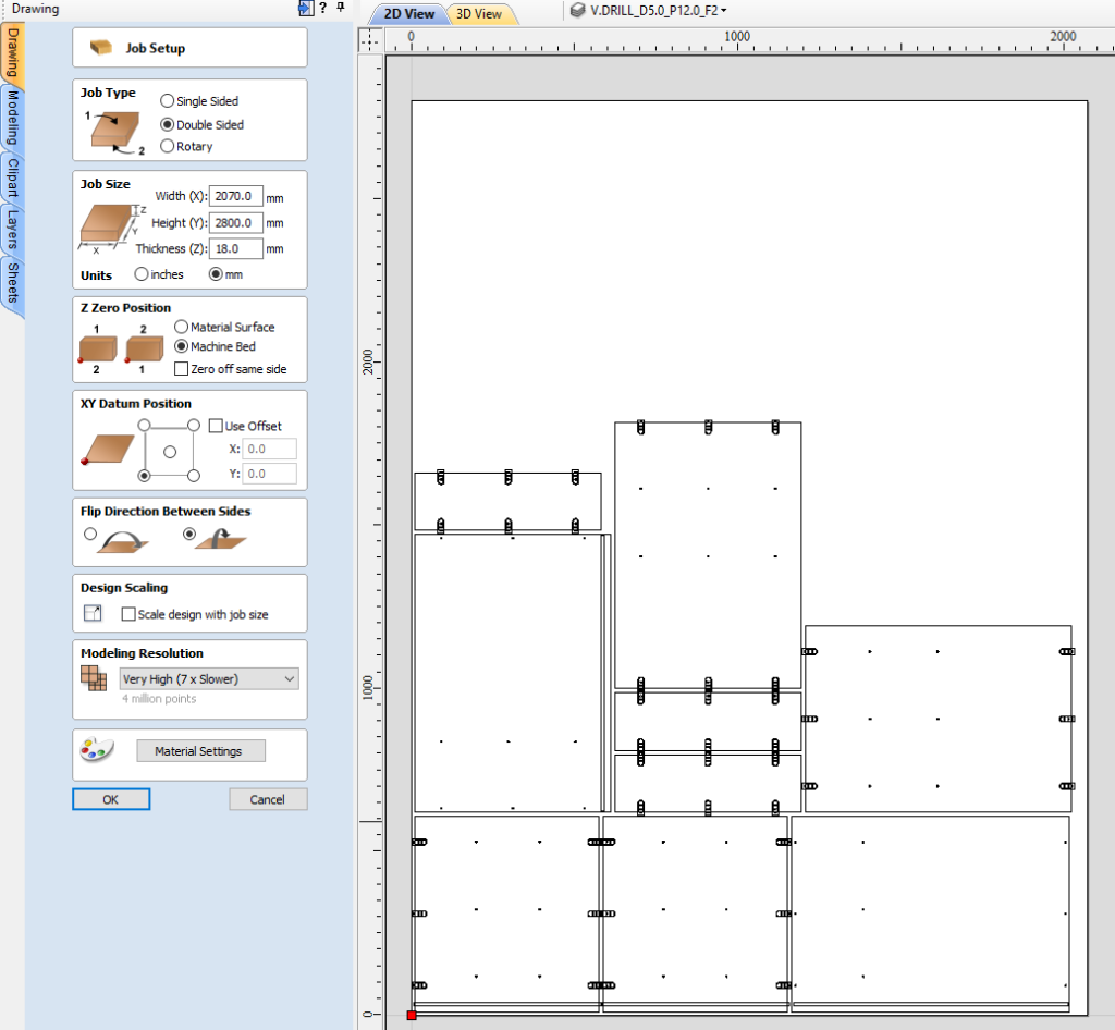 optinest dxf output in vcarve