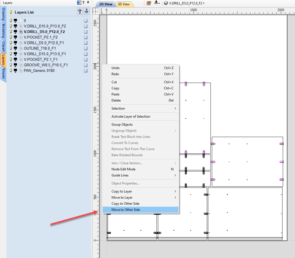 create separate machine file in vcarve for each face