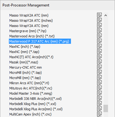 post processors in VCarve